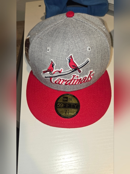 New Era Other - New Era Cardinals Grey and Red Fitted Cap